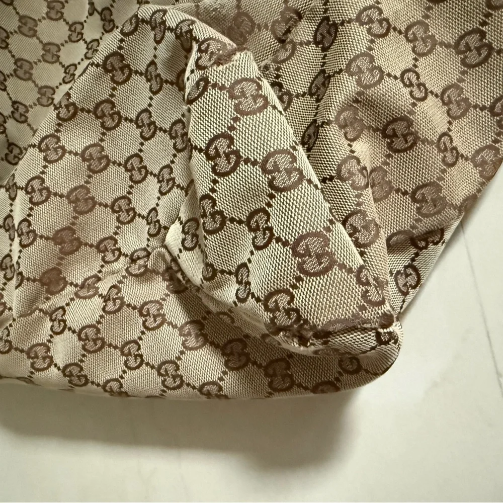 Gucci Beige and Green Hobo Bag - Picture 3 of 14